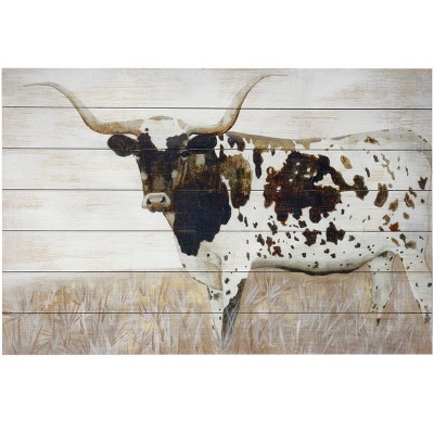 Wood Steer Wall Decor Clear - StyleCraft