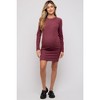 PinkBlush Burgundy Soft Brushed Knit Long Sleeve Maternity Dress - 4 of 4
