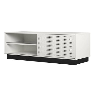 Contemporary White Gamer TV Stand with LED & Wire Management