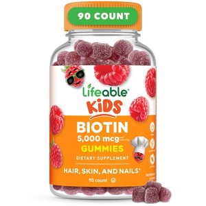 Lifeable - Biotin 5,000mcg - Kids - 90 Gummies - 1 of 4