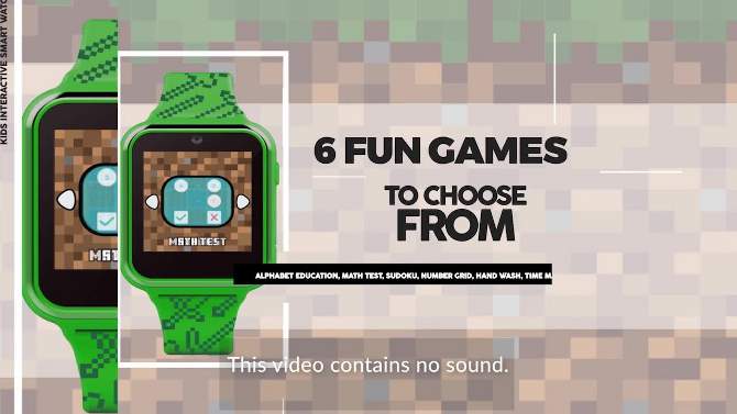 Kids&#39; Minecraft Interactive Watch - Green, 2 of 4, play video
