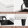 Faux Leather Lift-Top Coffee Table Ottoman, Large Upholstered Footrest Stool Toy Box Storage - 4 of 4