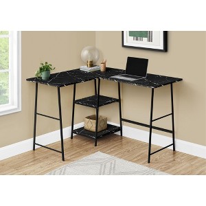 Sapphtopaz Home Office Desks 42" L Shaped Desk Morden Computer Desk with Storage Shelves Study Writing Table Gaming Desk Office Desk for Home Office - 1 of 4
