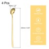 Unique Bargains Reusable Stainless Steel Long Handle Spoons for Stirring Cocktail 4 Pcs - 2 of 4