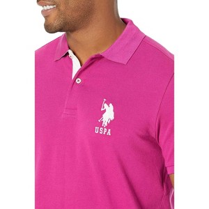 U.S. Polo Assn. Men's Short-Sleeve Polo Shirt with Applique, Casual Summer Slim Fit Polo Shirt with Contrast Color - 1 of 3