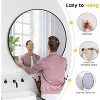 Bathroom Mirror, Rounded Corner Metal Framed Rectangular Vanity Mirror, Hangs Horizontally or Vertically - 3 of 4