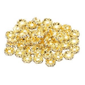 Unique Bargains Rhinestone Small Round Bulk Glass Spacer Beads for Jewelry Making 150 Pcs - 1 of 4