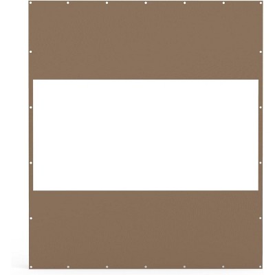 DOMETOUR Heavy Duty Outdoor Clear PVC Curtain, Waterproof & Tearproof for Patios, Gazebos, Pergolas, Privacy Screen (8'H x 7'W, Brown)