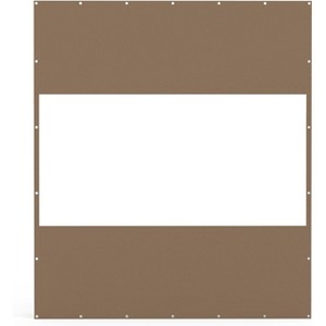 DOMETOUR Heavy Duty Outdoor Clear PVC Curtain, Waterproof & Tearproof for Patios, Gazebos, Pergolas, Privacy Screen (8'H x 7'W, Brown) - 1 of 4