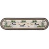 Earth Rugs Oval Patch Runner – 2'x8' Hand-Stenciled Loon Design, Braided Jute Rustic Cabin Hallway Rug - 2 of 3