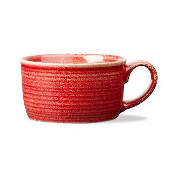 tagltd Red Reactive Glaze Soup Mug 18 oz