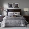 NicBex 6 Pcs Jacquard Comforter Set, Bedding Set Reversible Bedding Comforter Sets with Throw Pillows Embroidery and Pleated Details, Machine Washable - 4 of 4