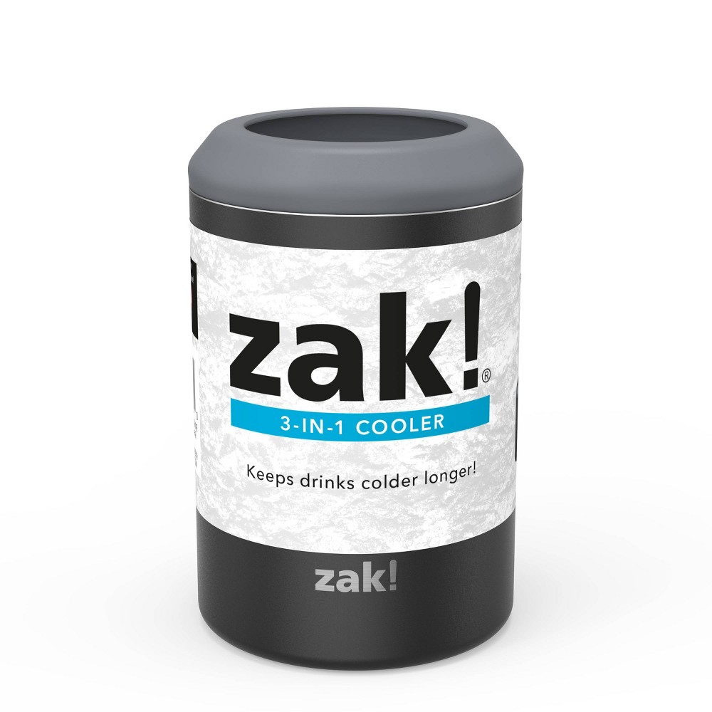 Zak! Designs 12.5oz Stainless Steel Insulated Can Cooler - Black