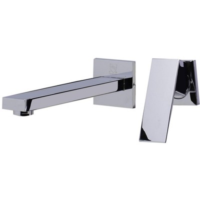 ALFI  AB1468-PC Polished Chrome Single Lever Wallmount Bathroom Faucet