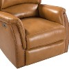 Paulina Genuine Leather Power Recliner with Wingback Design |ARTFUL LIVING DESIGNS - 2 of 4