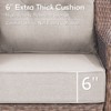 Buenhomino 3 Pieces Patio Furniture Set with 6-inch Thick Cushion, Outdoor High Back Swivel Rocker Patio Chairs, 3PCS Wicker Conversation Set - 3 of 4
