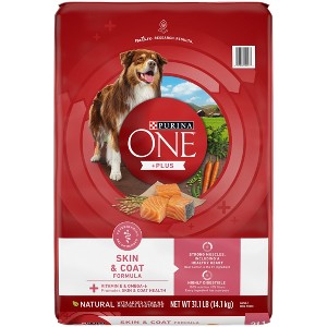 Purina ONE Plus Salmon Flavor Skin and Coat Dry Dog Food - 31.1lbs - 1 of 4