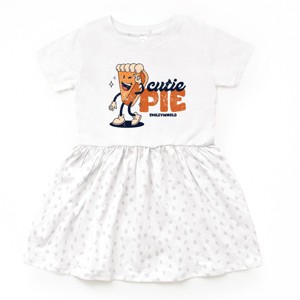 SmileyWorld Cutie Pie Pumpkin Pie - Toddler Graphic Dress and Infant Dress - 1 of 3