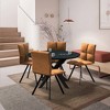 LeisureMod Wesley Modern Vegan Leather Dining Chair Set of 4 - Black Metal Legs, Durable and Easy to Clean, Perfect for Dining Rooms - 3 of 4