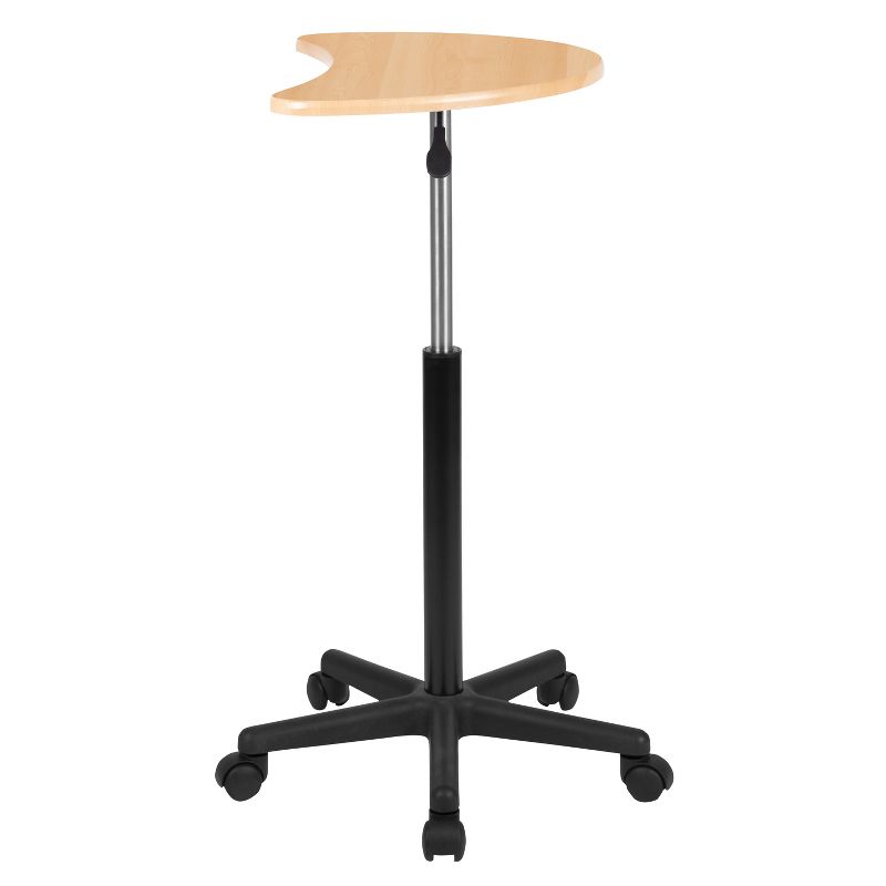 Flash Furniture Sit to Stand Mobile Laptop Computer Desk - Portable Rolling Standing Desk, 4 of 16