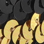 black, gold tone
