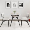 5-Piece Dining Set for Small Spaces with Rectangular Table, Built-In Storage Shelf, 4 Luxury Velvet Chairs, Scratch-Resistant Surface, Space-Saving - 4 of 4