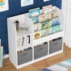 NicBex Kids Bookshelf– Anti-Rollover Storage Shelf, Bookcase with 3 Collapsible Fabric Drawers, Bookcase Display Stand, Toy Storage Organizer - 2 of 4