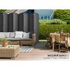 Sorbus 8 Panel Room Divider Panel, 6 ft. Tall Extra Wide Double Hinged Panels - Folding Privacy Screens - Gray - 4 of 4