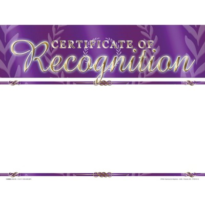 Hammond & Stephens Certificate of Recognition  Award - Blank Item, 11 x 8-1/2 inches, pk of 25