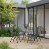 vidaXL Patio Dining Set Patio Mesh Dining Table and Chair Steel Anthracite - 2 of 4