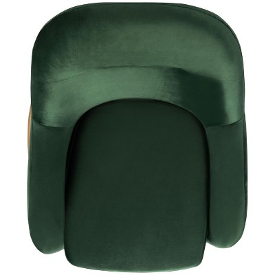 Gray Velvet and Metal Accent Chair, 36"