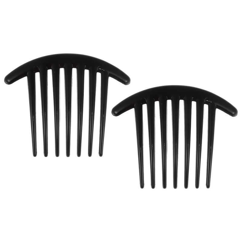 Unique Bargains French Twist 7 Teeth Comb Small Side Combs Teeth Hair Combs Hair Clip Comb Resin 4.1"x3.31" 2 Pcs, 1 of 7