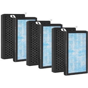 Nispira 3-in-1 Cabin Intake HEPA Air Filter Replacement Activated Carbon For Tesla Model 3 / Model Y 2016-2022. Part 1107681-00-A. Pack of 6 - 1 of 3