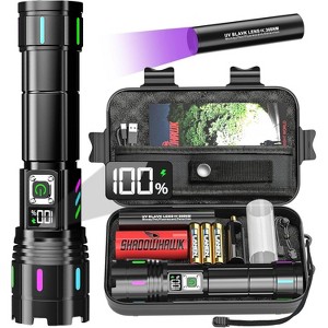 Hachikiko XHM90.2 2000LM Tactical Flashlight - 5 Modes, 1200m Beam, LCD Display, USB-C, IP67, w/UV Light & 6000mAh Battery - 1 of 4