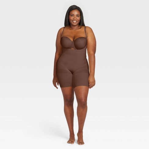 ASSETS by SPANX Women's Plus Size Remarkable Results All-In-One Body  Slimmer - Chestnut Brown 3X