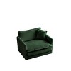 Comfy Oversized Single Sofa Chair, Deep Seat Chenille Armchair, Upholstered Accent Chair with Toss Pillow for Living Room or Bedroom - Koiai - 3 of 4