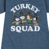 - Peanuts - Turkey Squad Graphic Short Sleeve Fleece Dress - 2 of 4