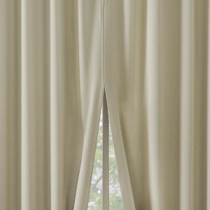 2pc Sun Zero Blackout Aria Magnetic Closure Back Tab Curtain Panel Pair - 1 of 4