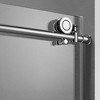 Serene Valley 66 x 74 Inch Square Rail Frameless Sliding Stainless Steel Shower Door with Superclear 3/8 Inch Tempered Glass, Chrome - 2 of 4