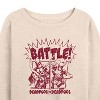 Women's - Marvel - Deadpool Vs Lady Deadpool Lightweight French Terry Wide Neck Long Sleeve Shirt - 2 of 4