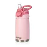 Nuby Thirsty Kids' 10oz Stainless Steel Flip-it Reflex Portable Drinkware - Pink