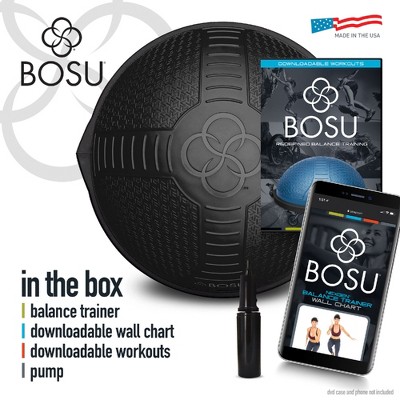 Black Rubberized Non-Skid Balance Trainer for Home Fitness