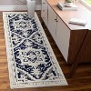 Washable Non-Slip Rug, Vintage Medallion Floral Doormat & Accent Carpet, Low-Profile Textured Living Room Bedroom Kitchen Runner, Office Home Decor - 3 of 4