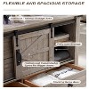 SinCiDo Farmhouse 48" Dresser w/4 Drawers & 2 Barn Doors, Chest of Drawers & Rustic TV Stand w/Adjustable Shelf for Living Room - 4 of 4