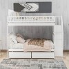 Streamdale Full over Full Bunk Bed with Two Drawers and Storage, White - 2 of 4