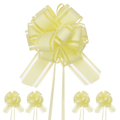 Unique Bargains Plastic Durable Glossy Waterproof Ribbon Large Pull Bow 10 Pcs