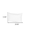 HomeRoots 13" X 21" White Lumbar Cotton Throw Pillow Insert - 3 of 4