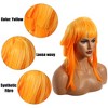 Unique Bargains Women's Wigs 31" Yellow with Wig Cap - 4 of 4