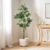 SEVOBAL Artificial Plants 160CM Money Tree Pre-Potted Faux Pachira Macrocapa for Feng Shui Home Decor, Green, 31.5"*31.5"*63" - 3 of 4