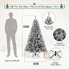 6 Ft Pre-Lit Snow Flocked Artificial Christmas Tree with 250 Warm White Lights, 800 Branches Tips - 2 of 4
